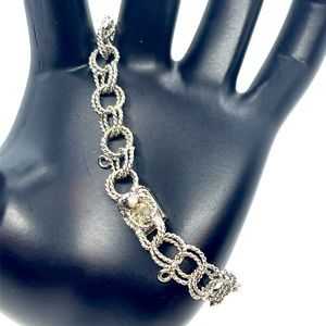 Trebor sterling silver vintage charm bracelet